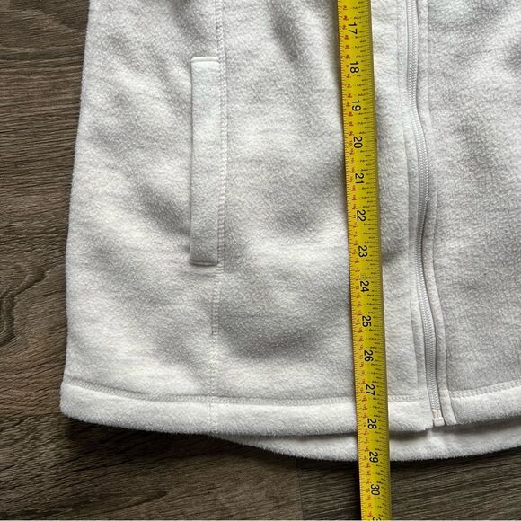 32 Degrees Sherpa Lined Off White Gray Fleece Jacket Full Zip Women's size Med - Picture 8 of 8